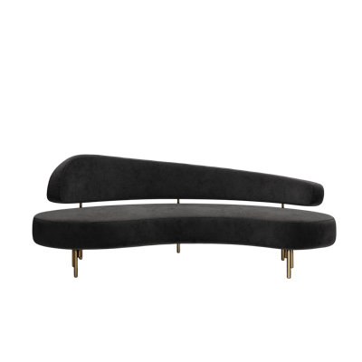 Sitiera_01 Terracota Velvet Upholstered 3-Seater Sofa With Aged Bronze Legs By Andean