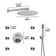 Thermostatic Rainfall Shower System with Rough in-Valve and Shower Body Spray