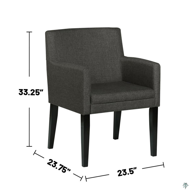 Ensemble de 2 fauteuils de salle à manger rembourrés en tissu