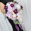Bouquet de mariée mauve en cascade, bouquets de mariage pour la mariée, bouquets de fleurs artificielles pour la mariée lavande