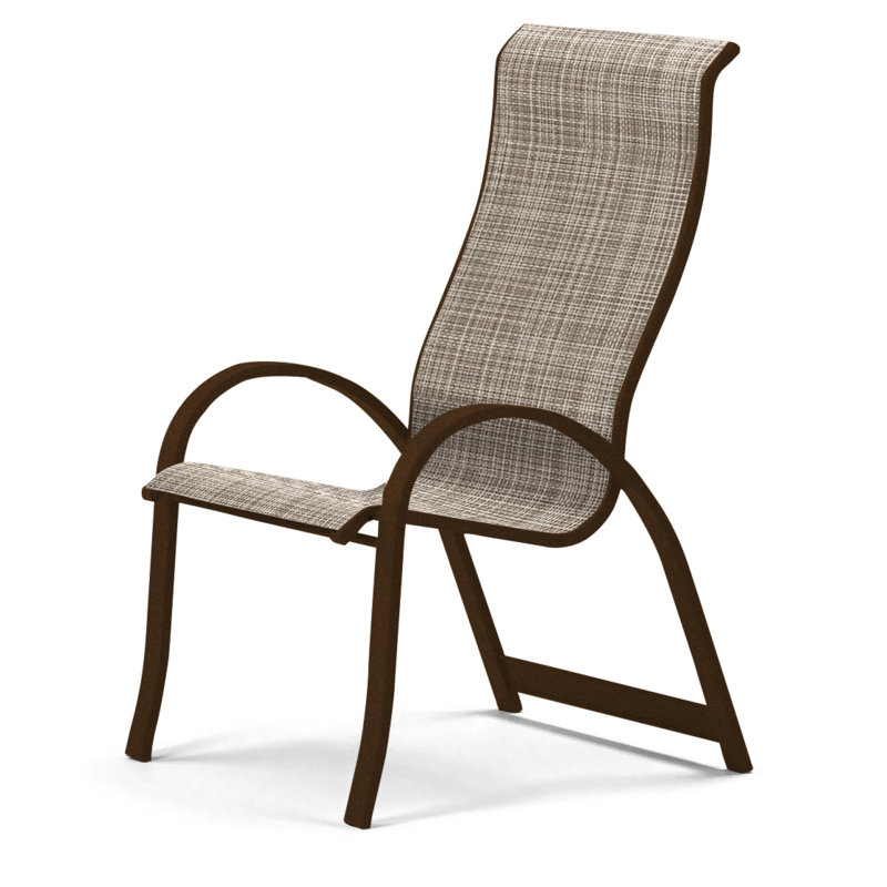 Chaise de patio empilable Hirotaka Supreme, Bristol taupe Sunbrella®, Kona texturé