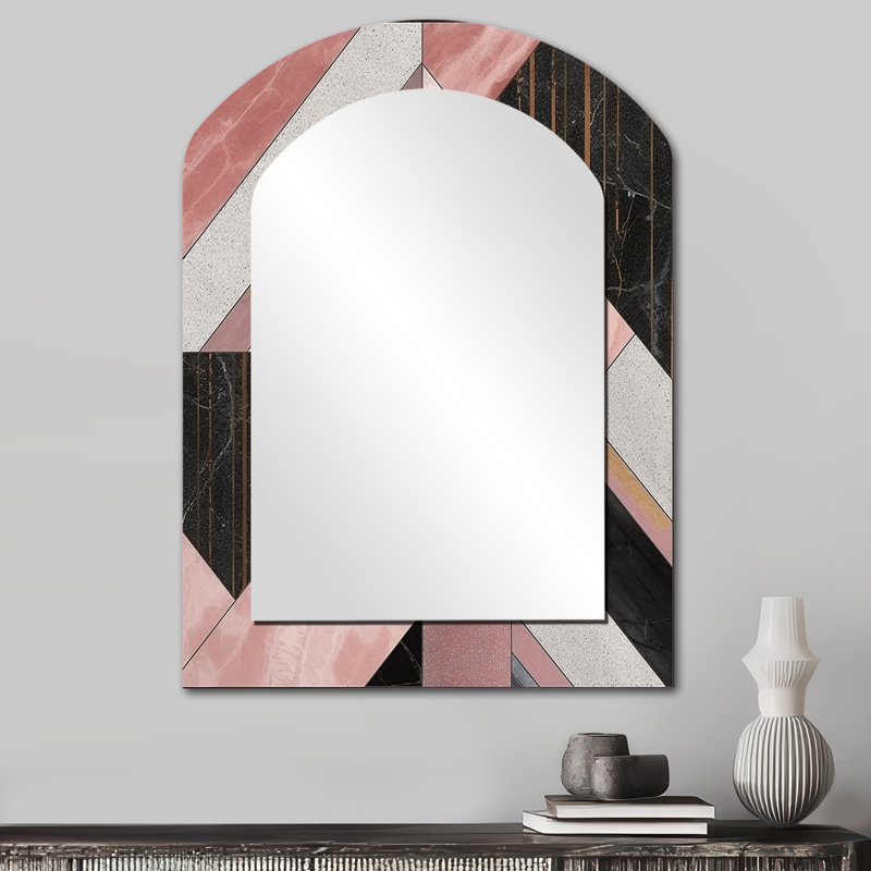 Kincheloe - Miroir abstrait en métal, 34 po x 25 po