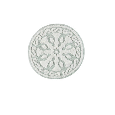 1- Piece Medallion Cotton Tufted Bath Rug