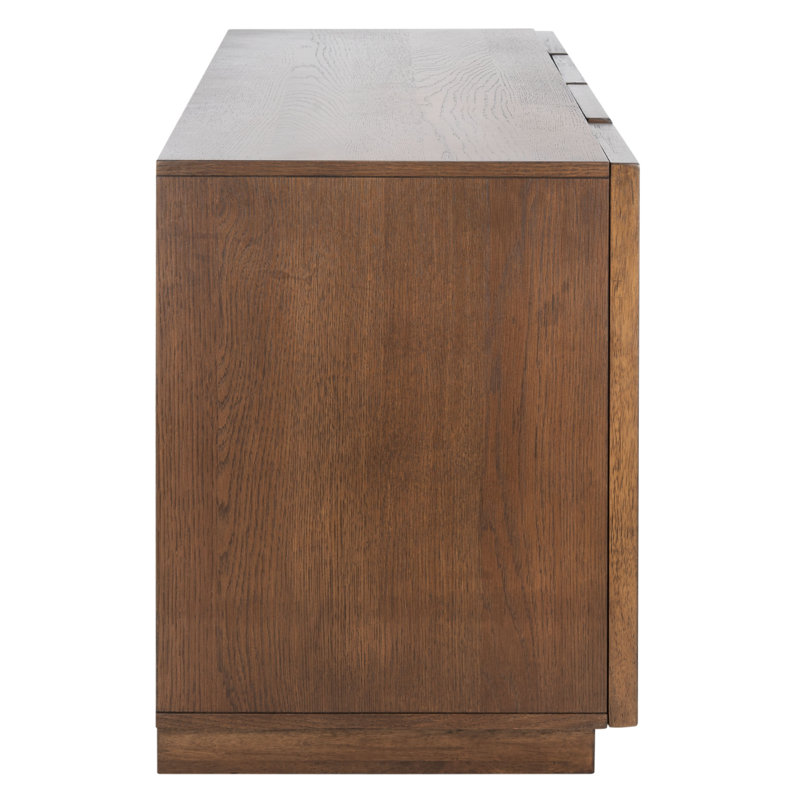 Bronwyn 4 Door Wood Media Stand, Medium Oak