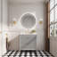 Meuble-lavabo autoportant de 91 cm (35,83 pouces) avec lavabo simple et façades de tiroirs décoratives. Mobilier complet avec comptoir, préassemblé, idéal pour la rénovation de salles de bain de style traditionnel et transitionnel.