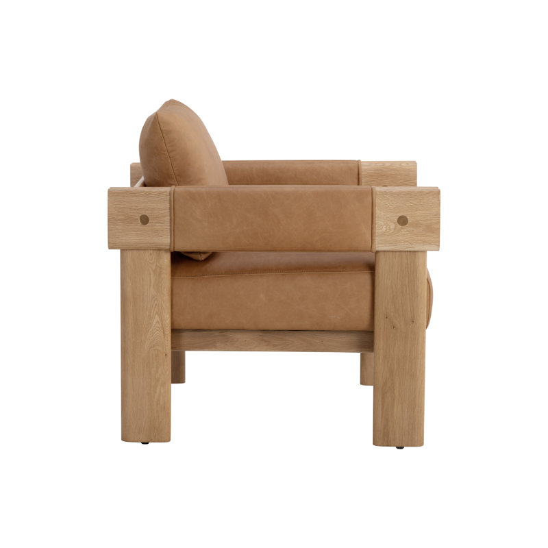 Lounge Chair, Brown Genuine Leather