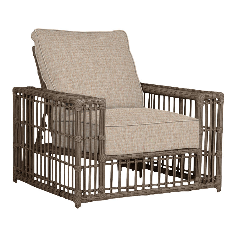 Newport Patio Chair with Cushions, Rollo Lace, Welt, Newport #66 Burlap