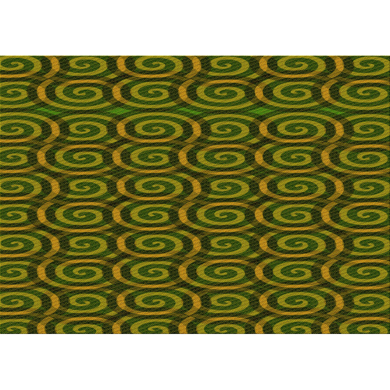 Tapis 100% à motifs lavables à la machine 2989 - Pat3484-YW, Rectangle de 2 pi x 3 pi