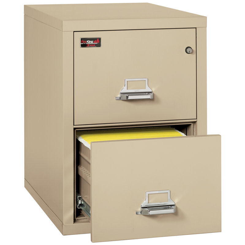 Fireproof 19'' Wide 4 -Drawer Steel File Cabinet, Sand Key Lock, 18.91"W