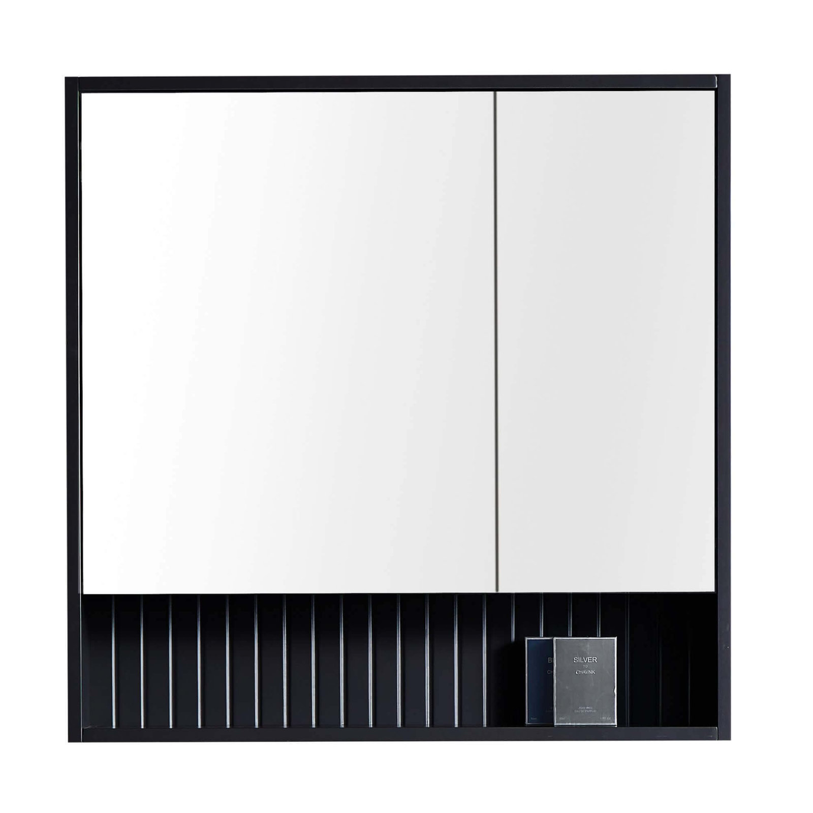 Asahel Surface Double Medicine Cabinet, Black