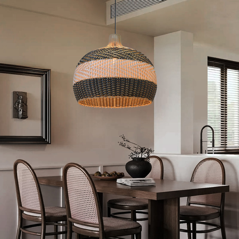 Luminaire suspendu dôme gris clair Apergis 1, H 23,62 po x l 23,62 po x P 23,62 po