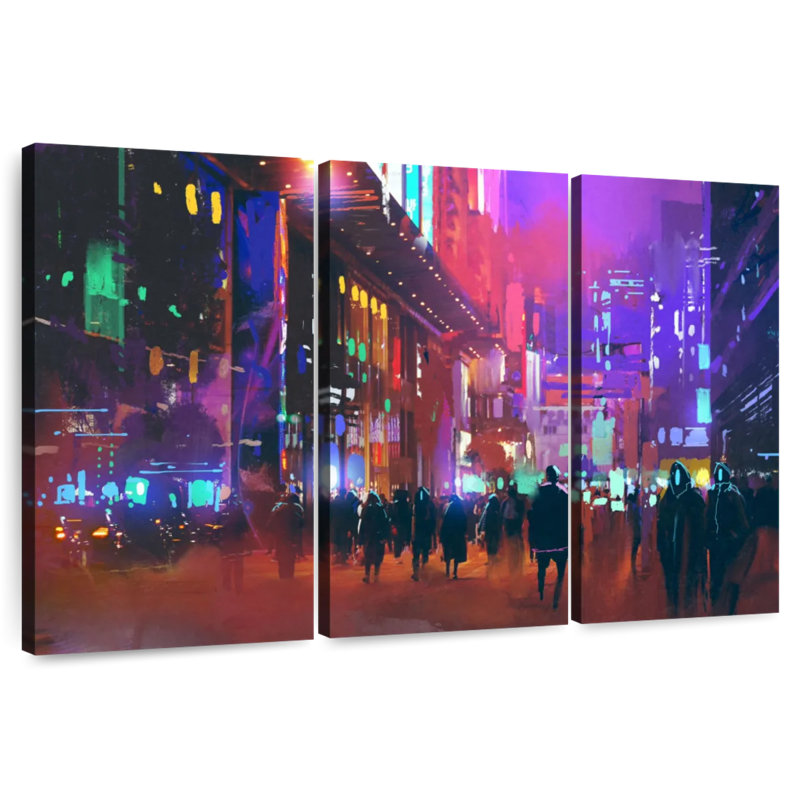 Kelan Sci-Fi City, 48" H x 74" W