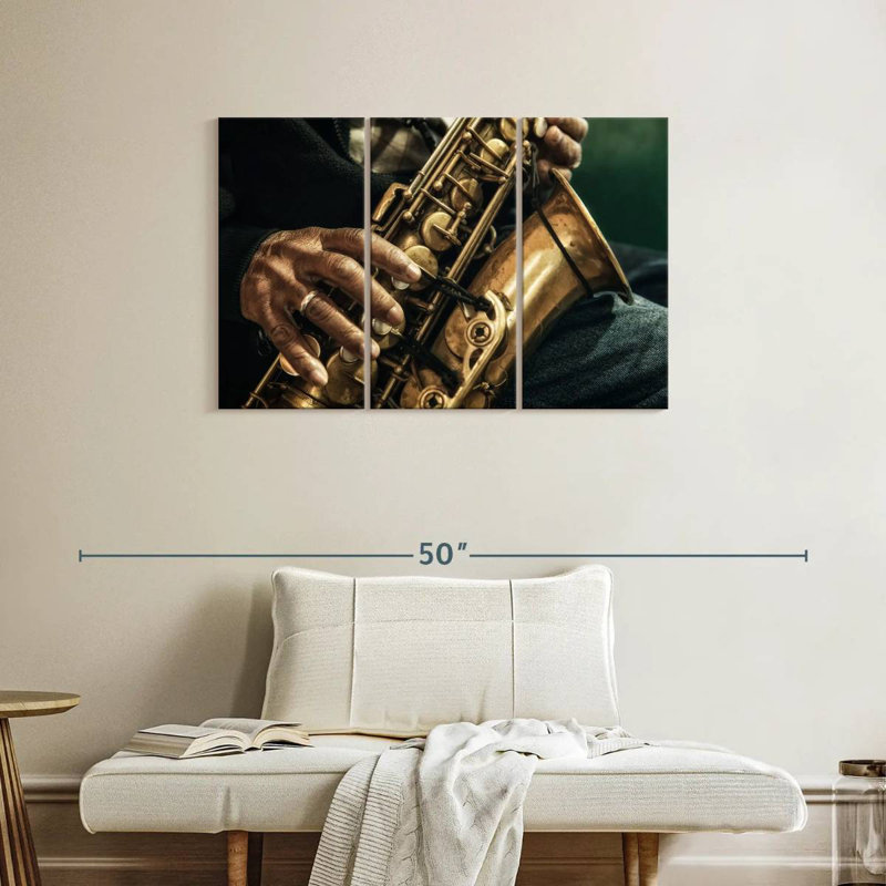 Abarca Old Saxophonist, 24" H x 38" W