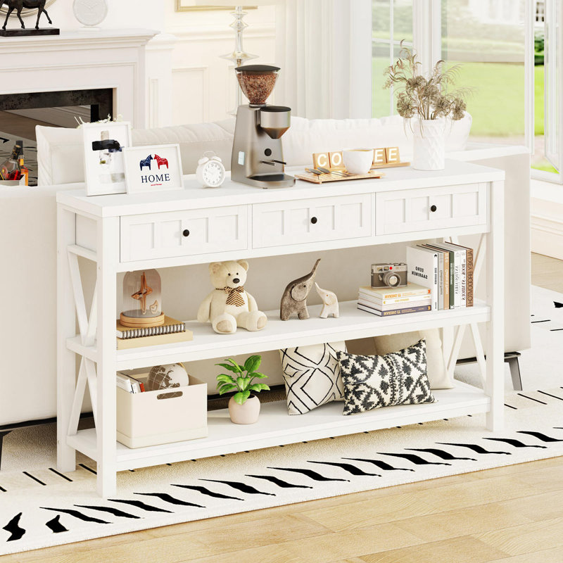 Console 54,72 po Guinna Pandolfo, Chêne blanc, Chêne blanc