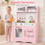 Cuisine en bois pour enfants avec lumières et sons, cuisine de jeu d'imitation avec accessoires pour les tout-petits de 3 à 8 ans-132786940
