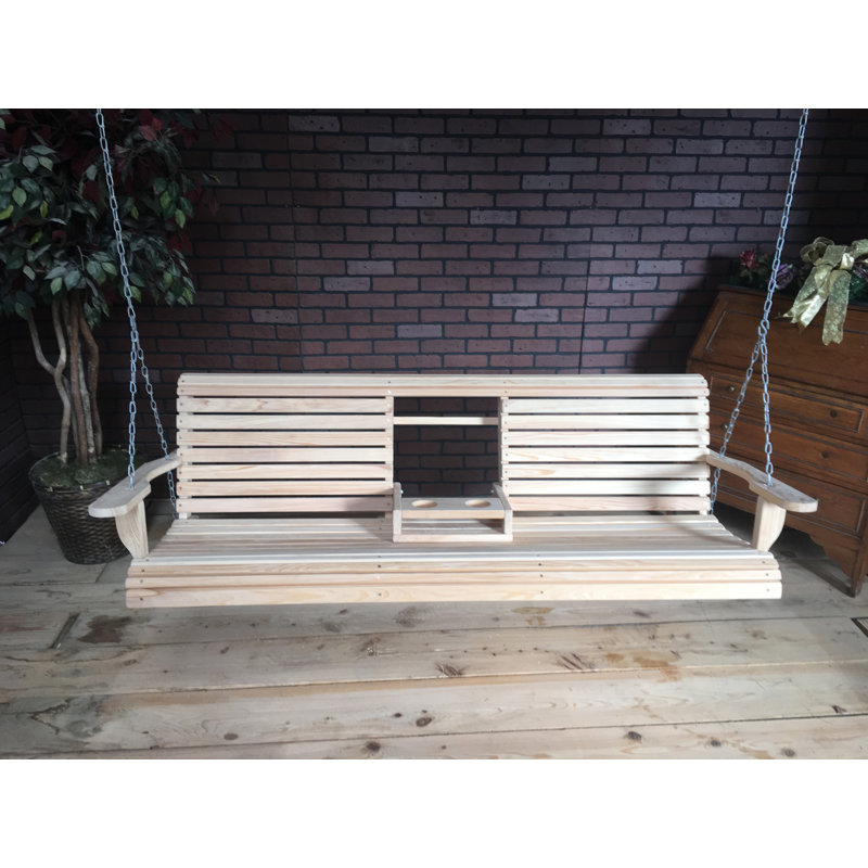 Mahowny 3 Person Porch Swing, Natural