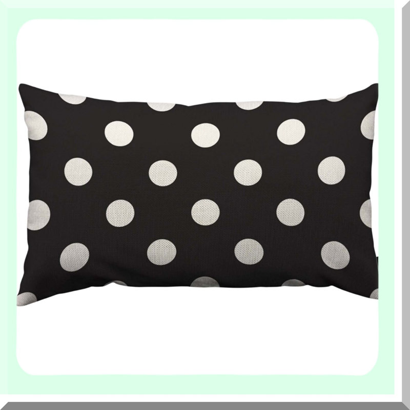 Rustic Polka Dot Throw Pillow Covers - Decorative Cushion Cases for Sofa Couch - Home Decor Accent