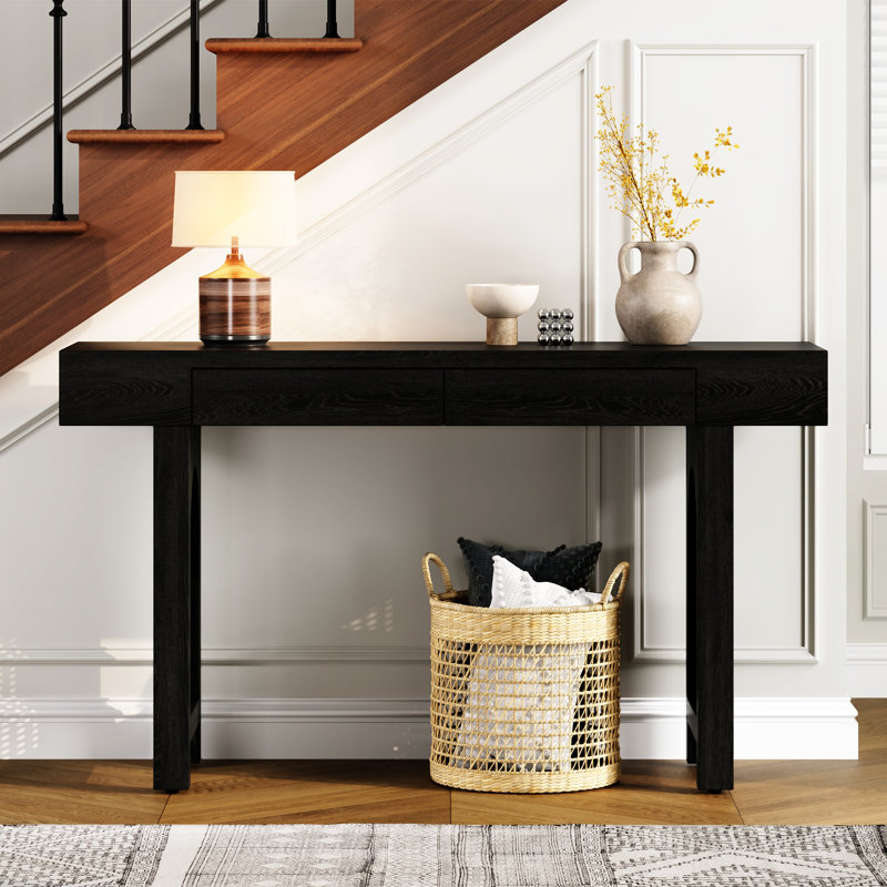 Console décorative avec tiroirs de rangement, Noir