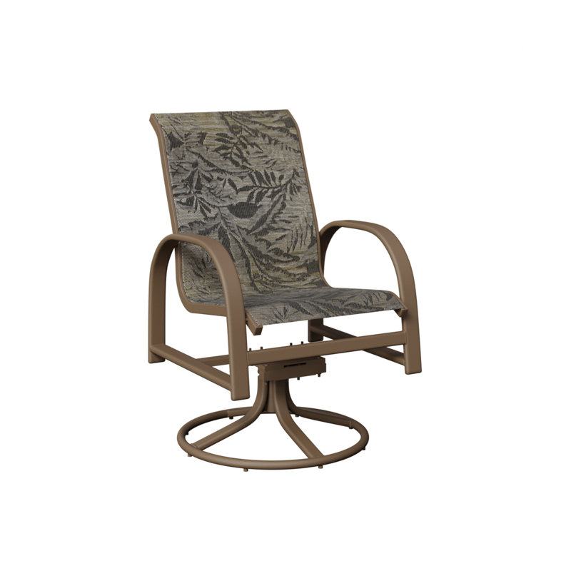Chaise berçante pivotante en aluminium et argile Sumba Mocha de Berlin Gardens, Sumba moka, Argile