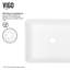 Marigold 18" L x 14" W x 5" H Rectangular White Matte Stone™ Vessel Bathroom Sink with 11" H Faucet