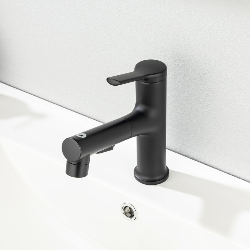 Single-Hole Single-handle Bathroom Faucet, Matte Black