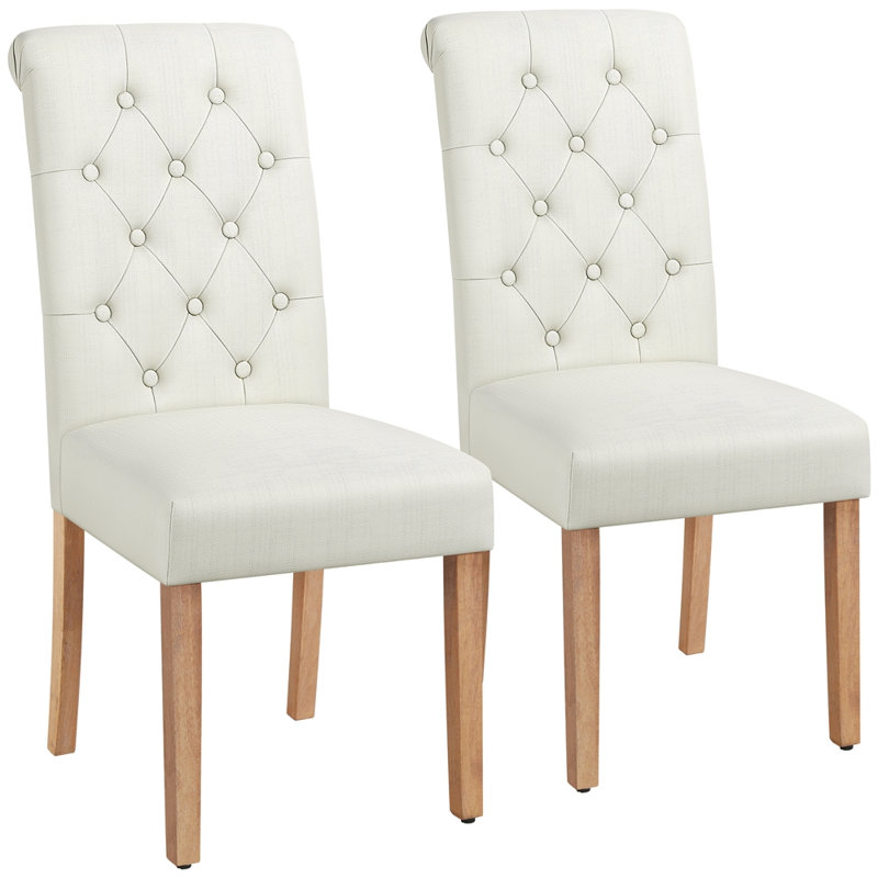 Beacan Tufted Upholstered Side Chair, Beige