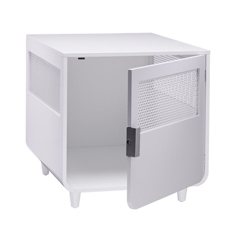 Furniture Style Crate with 1 Door, 55.88cm H x 48.26cm W x 55.88cm D, Alpine White