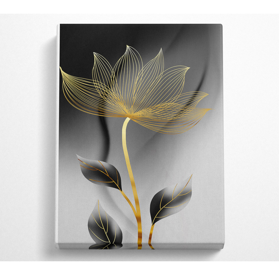 Plant Thats Gold With Grey - No Frame Kunstdrucke auf Leinwand