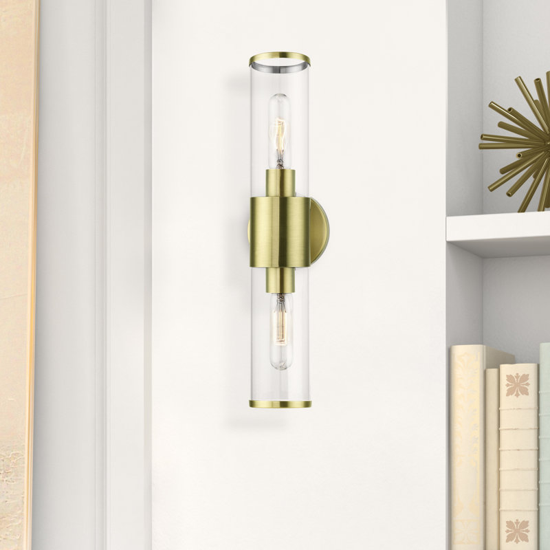 Birchfield Dimmable Vanity Light, Antique Brass