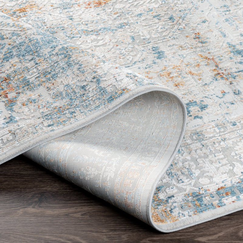 Tapis taupe à motif géométrique Mathers, Rectangle 7 pi 10 po x 10 pi