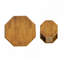 Ensemble de deux tables basses 31,5 "octogonales en bois d'hévéa naturel-1883390151