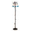 58" High Pink/Blue Tiffany Pond Lily 3 Light Floor Lamp-1316180161