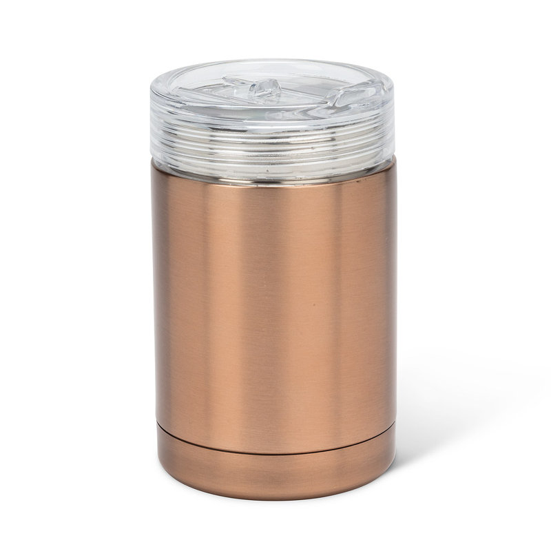 Champagne avec 12 oz Tasse de voyage en acier inoxydable avec couvercle, Cuivre