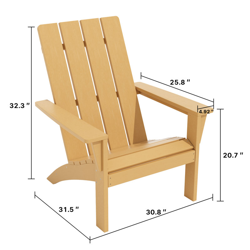 Danese 2-Piece All-Weather HDPE Adirondack Chair, Brown