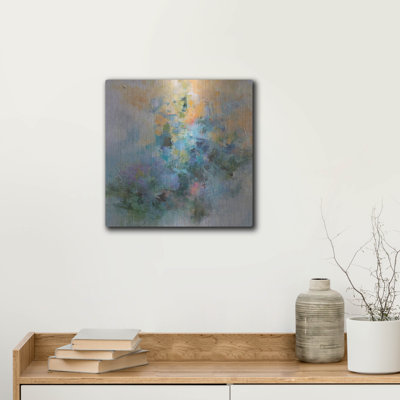  'Holding The Light 1' by Karen Hale Metal Wall Art, 12" x 12"