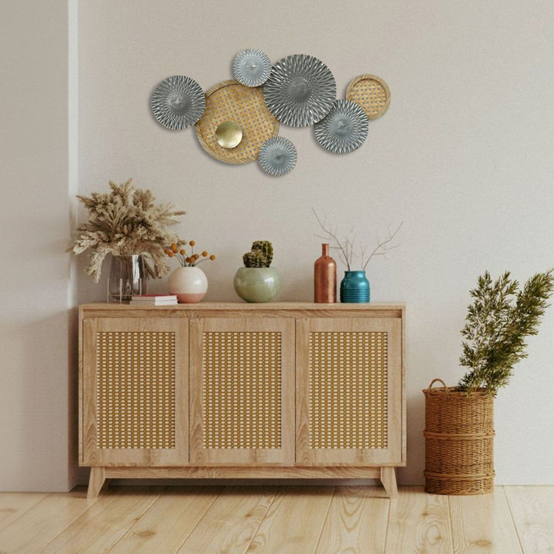 Art mural de matériaux mixtes pour les salons et les bureaux