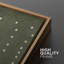 «Minimal Dot Grid», ensemble de motifs géométriques verts encadrés sur toile pour la chambre principale-130988868-130988867