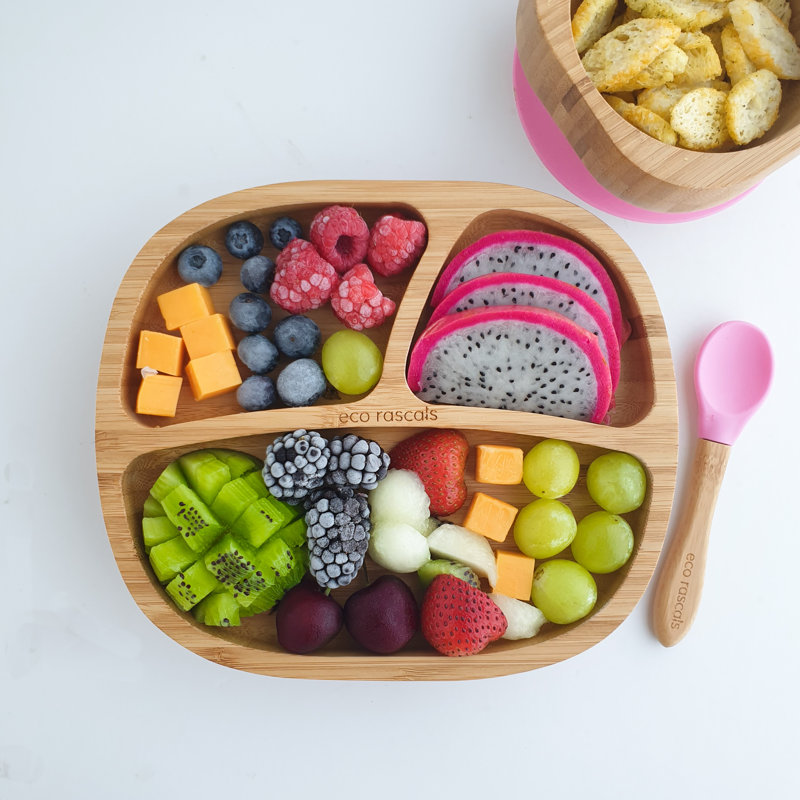 Bamboo Toddler Plate, Pink