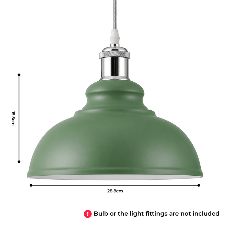 Tennyson - Light Single Pendant, Matt Green/White