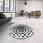 Tapis blanc/noir zone à motif-218858755
