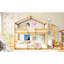 Lit superposé simple en bois massif avec tente - Design de chambre à coucher attrayant