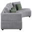 Canapé modulaire rembourré gris à 4 coussins