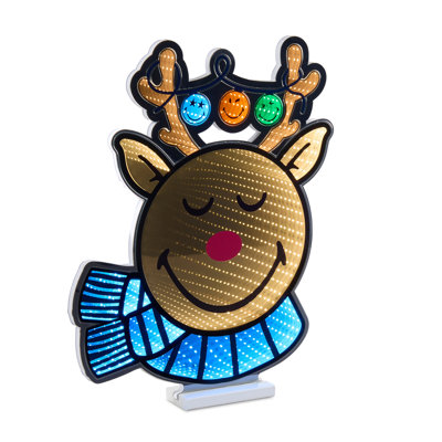 SmileyWorld(R) Holiday Reindeer Ekkolight 21"H