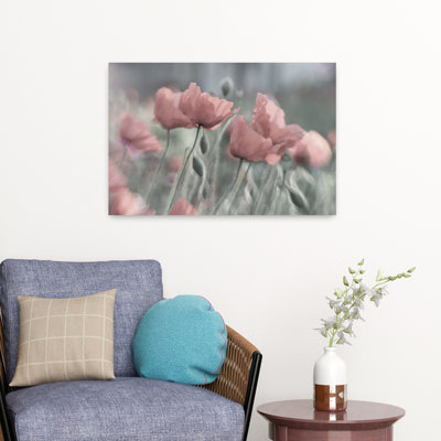 Art contemporain, art abstrait romantique coquelicot