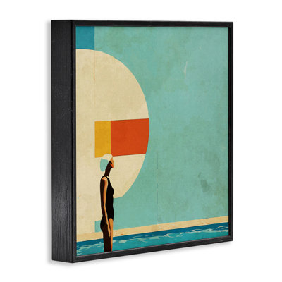 Giclée à cadre géométrique de style Mid-Century par Layla Oz