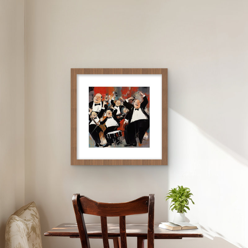 Danse vive - reproduction encadrée avec passe-partout | Décoration musicale pour la maison, Brun