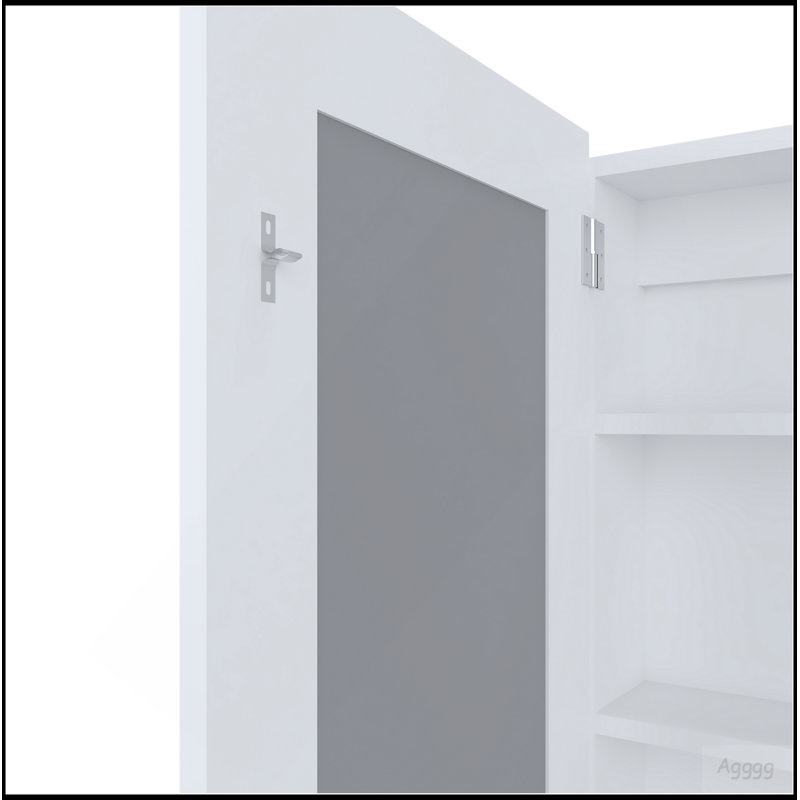 Pharmacie avec miroir Parks, blanc, White