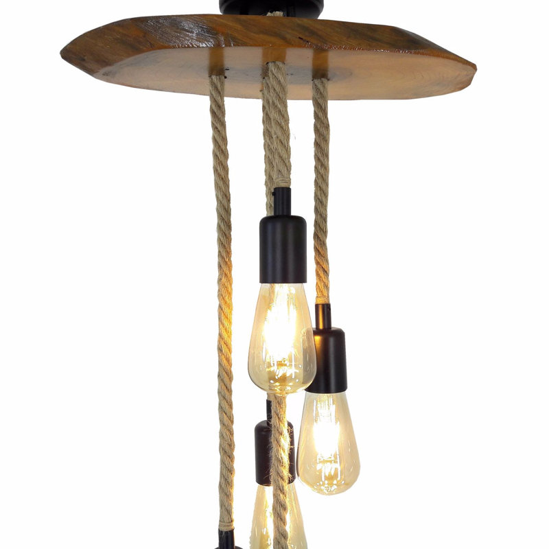 Luminaire suspendu grappe à 5 lumières Schell