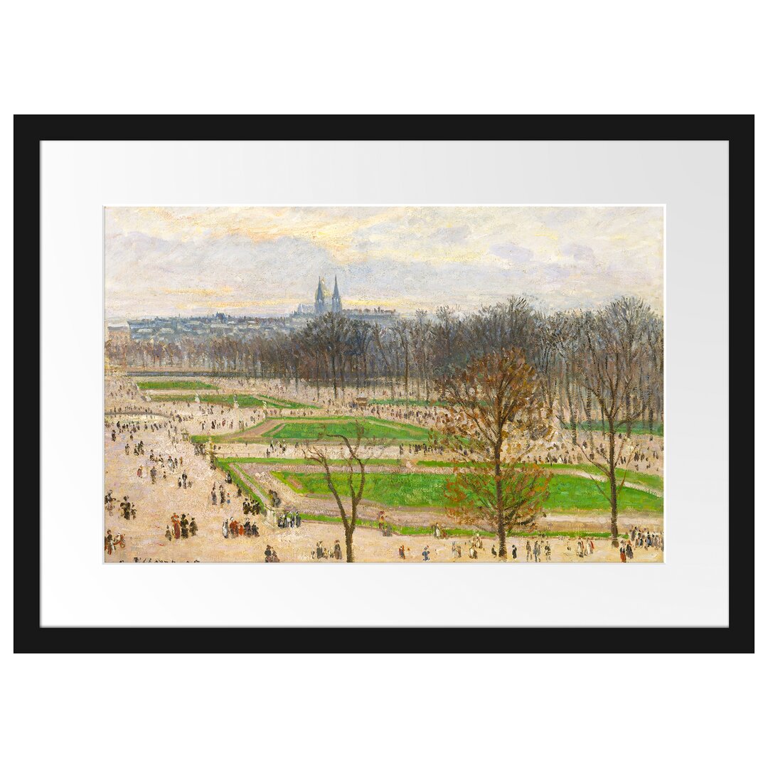 Gerahmter Kunstdruck The Garden of the Tuileries I von Camille Pissarro