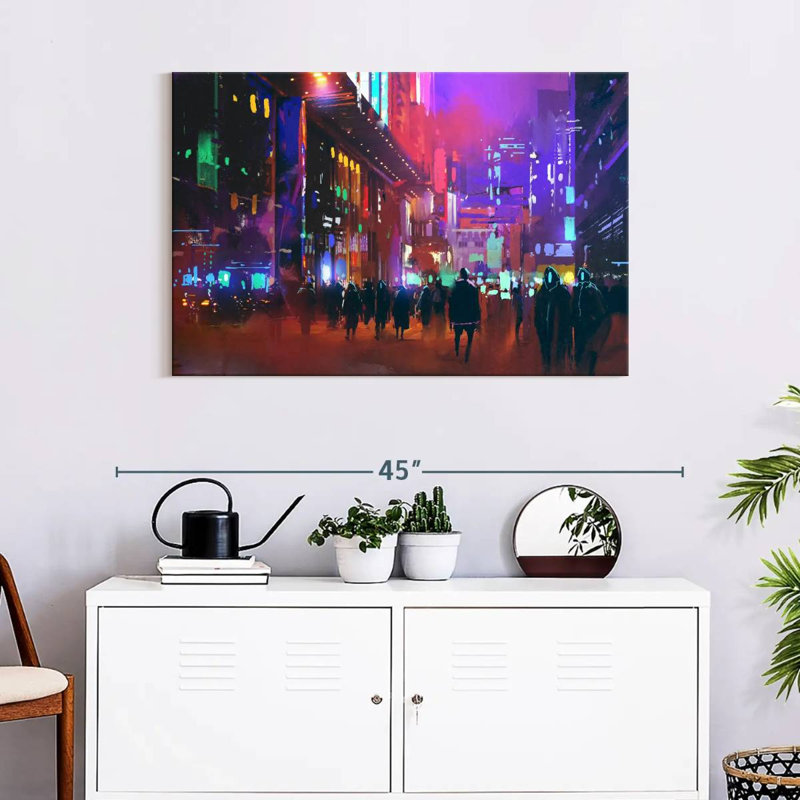 Sci-Fi City, 24" H x 36" W